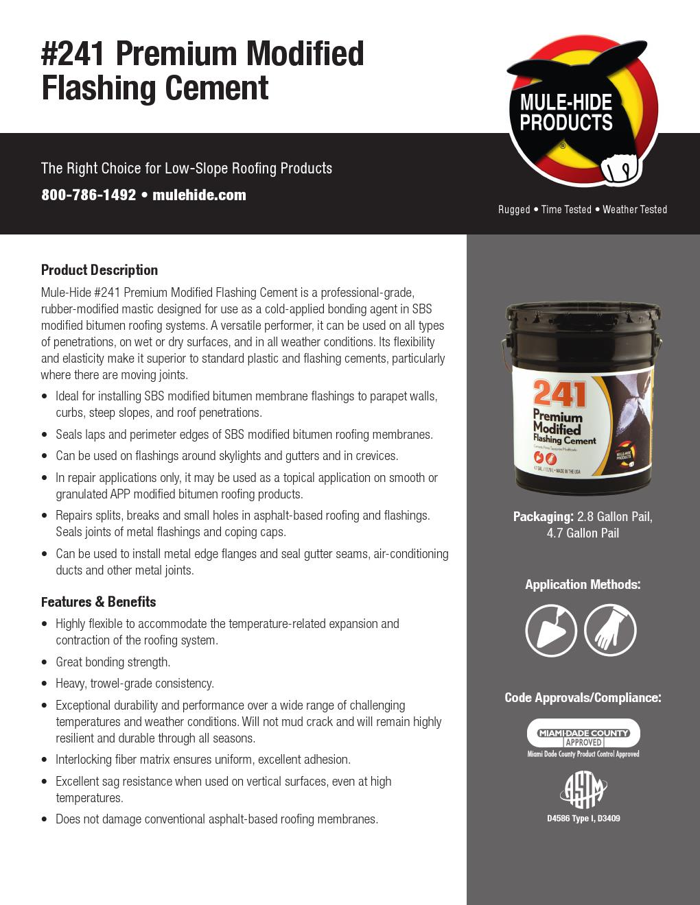 241 Premium Modified Flashing Cement