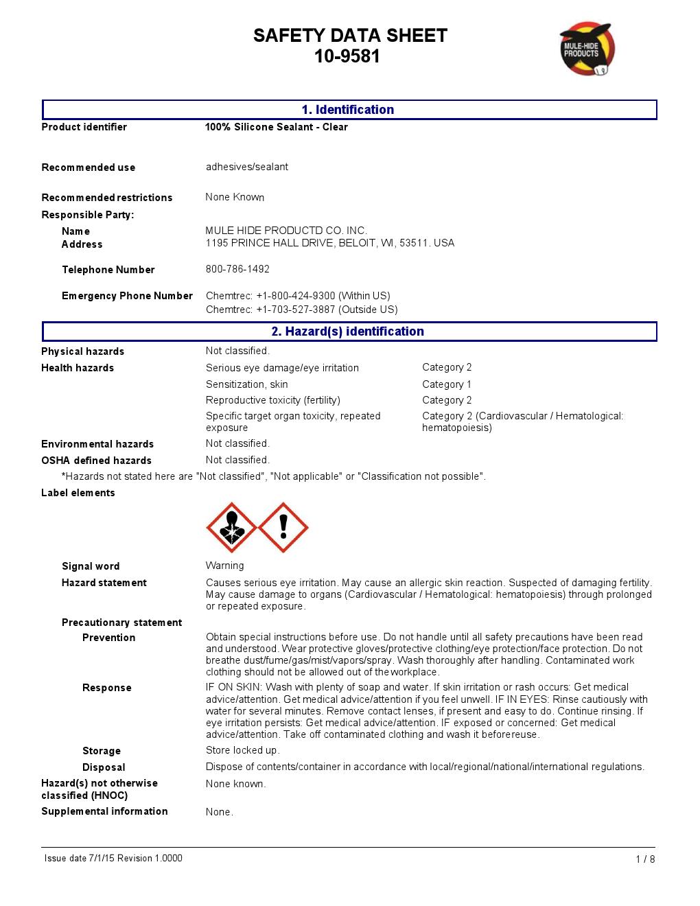 100 Silicone Sealant Tube