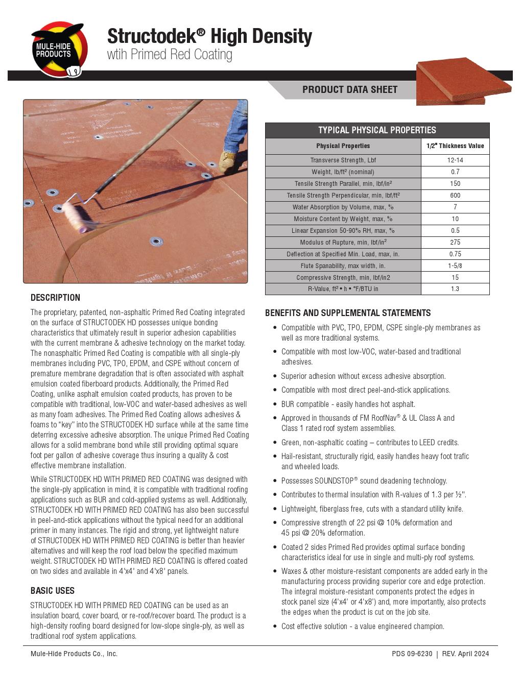 STRUCTODEK® HD with Primed Red Coating