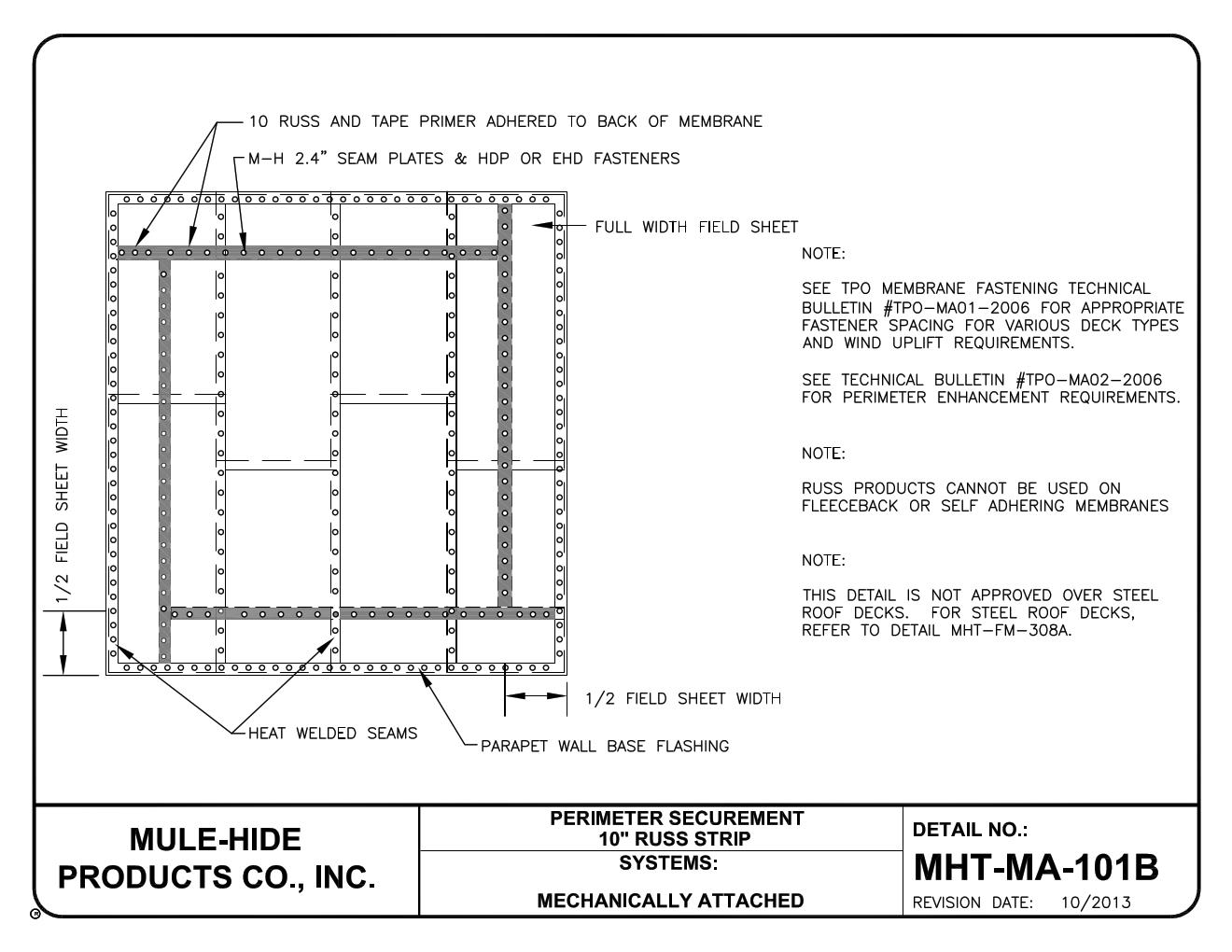 10" TPO PressureSensitive RUSS