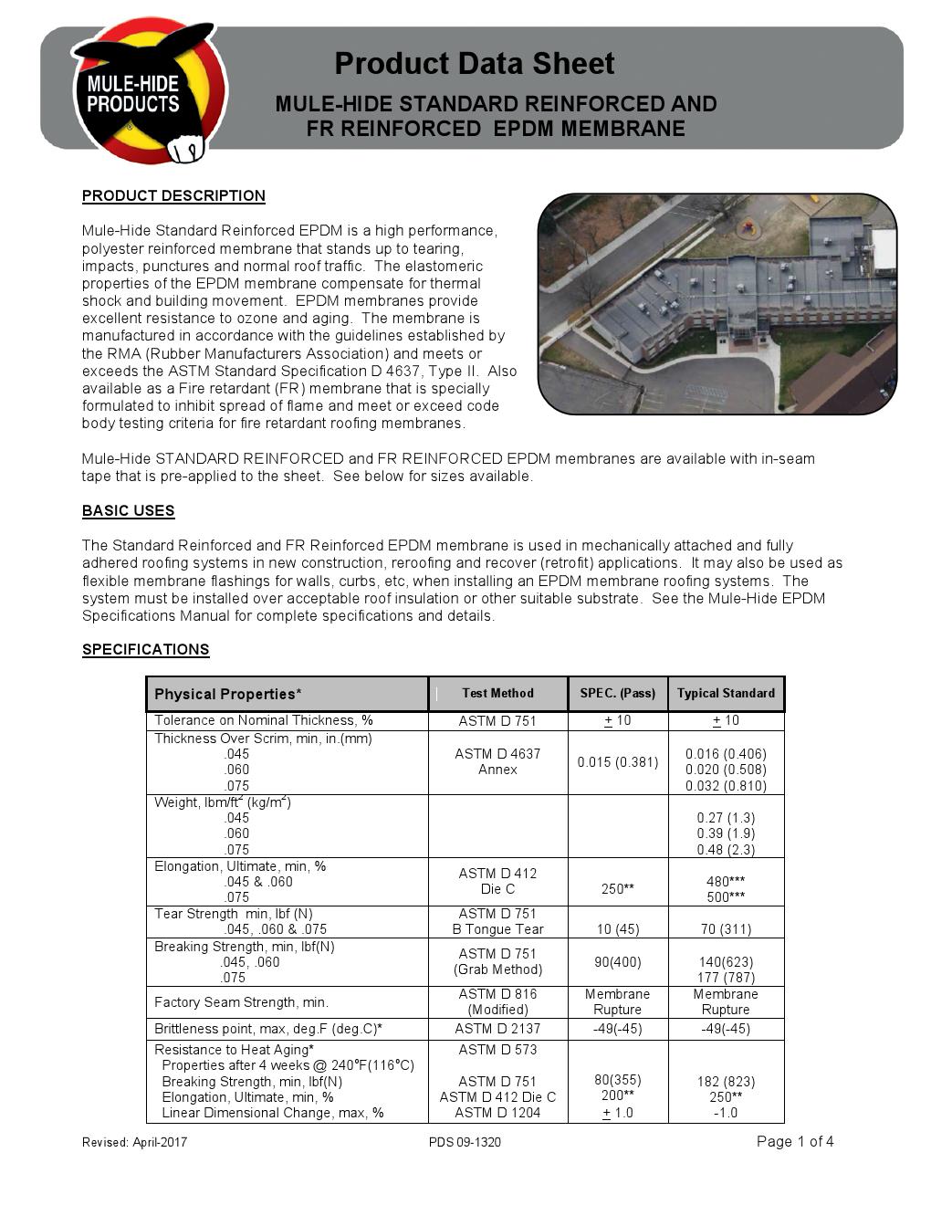 Reinforced EPDM