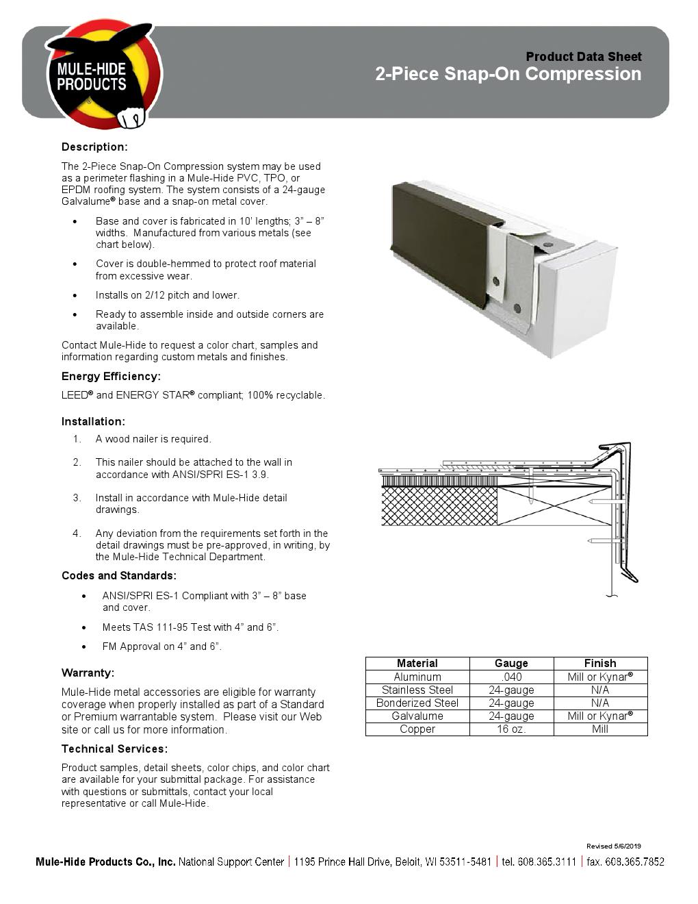 2-Piece Snap-On Compression